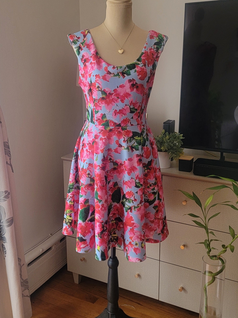 MILLY for DesigNation Rosabella Floral Scuba Skater Dress - Size 8